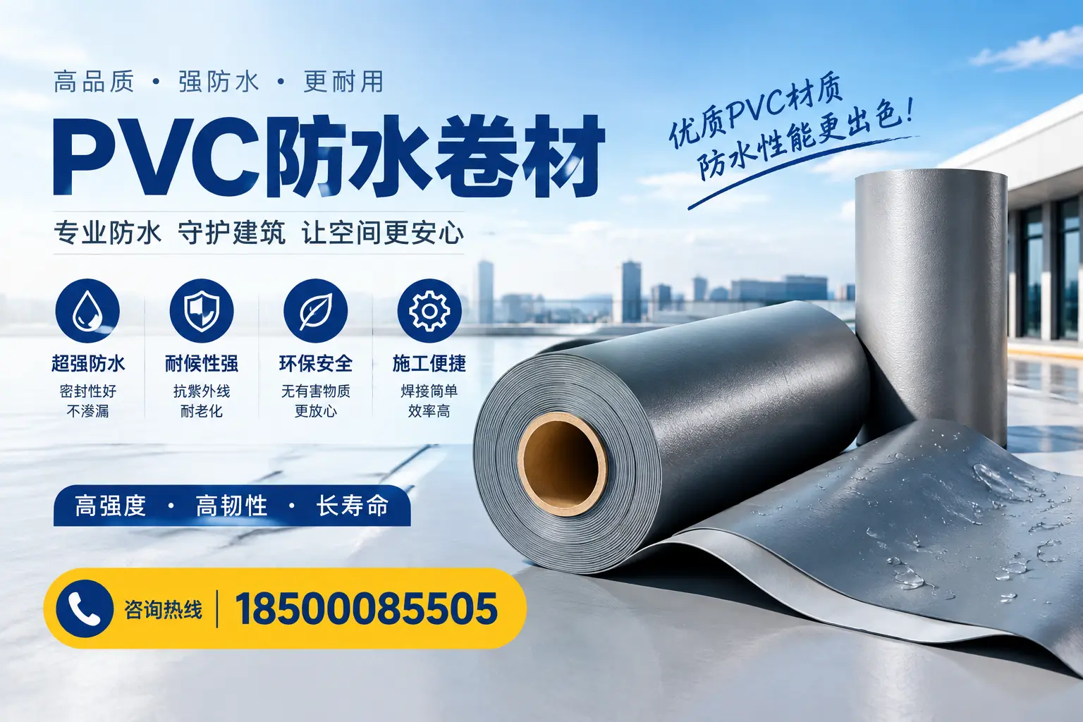 如何判断PVC防水卷材的质量优劣?丽江选购技巧